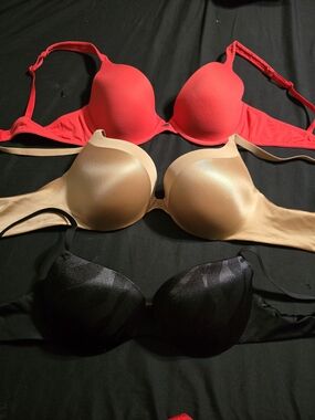 3-Pack Bra Bundle in Red, Nude & Black